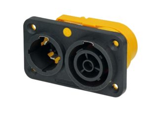 Neutrik Powercon 16A Inlet / Outlet Combination 1/4 Flat Tab Terminals (NAC3PX-TOP)