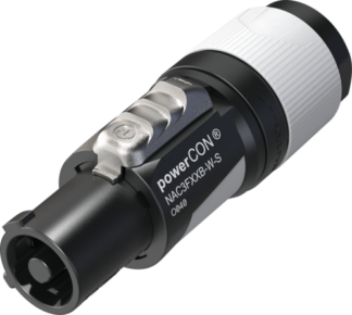 Neutrik NAC3FXXB-W-S PowerCON 20A Line Plug (for 6-12mm Cable Entry), Power Out, Black/White