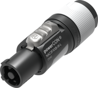 Neutrik NAC3FXXB-W-L PowerCON 20A Line Plug (for 10-16mm Cable Entry), Power Out, Black/White